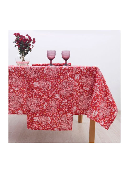 Sette Colori 8581 Christmas Tablecloth Square Fabric Red L85xW85cm 1pcs