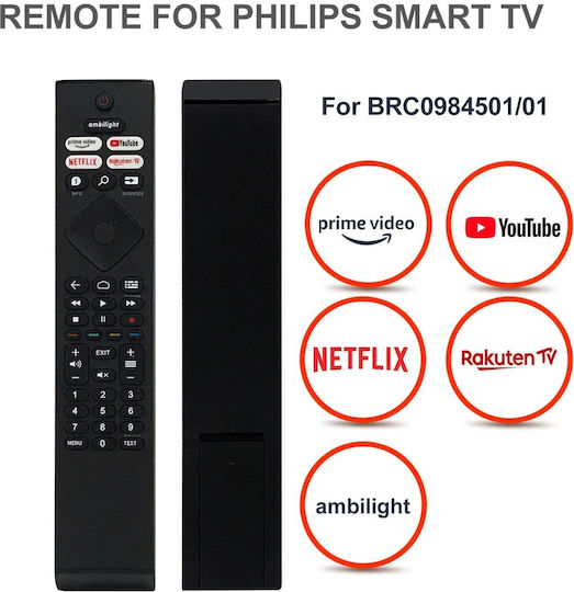 Philips Συμβατό Τηλεχειριστήριο BRC984501 για Τηλεοράσεις Philips