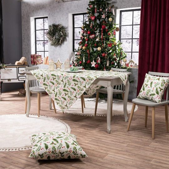 Teoran Weihnachtlich Tischtuch Stoff Grün L220xB135cm.