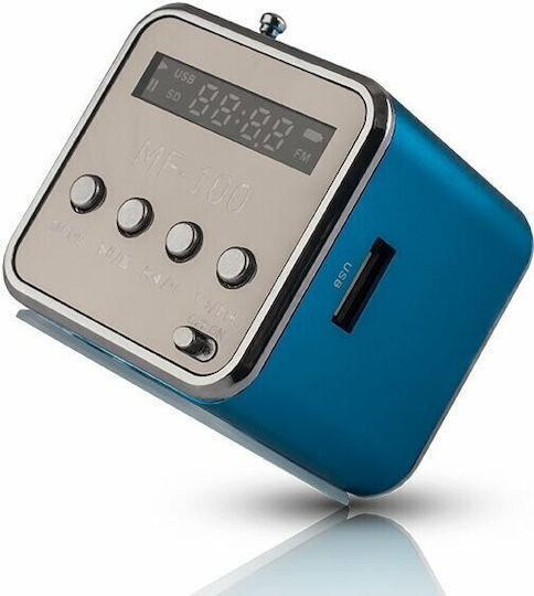 Forever MF-100 Portable Radio Rechargeable with Bluetooth and USB Blue