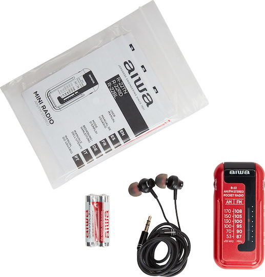 Aiwa R-22RD Φορητό Ραδιόφωνο Μπαταρίας Κόκκινο