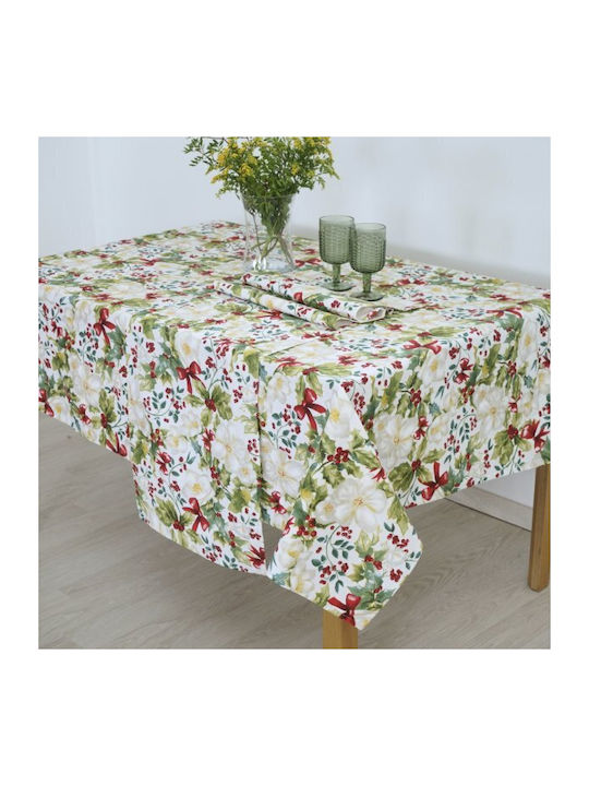 Dimeco Bliss Christmas Tablecloth Fabric Multicolour L260xW140cm 1pcs