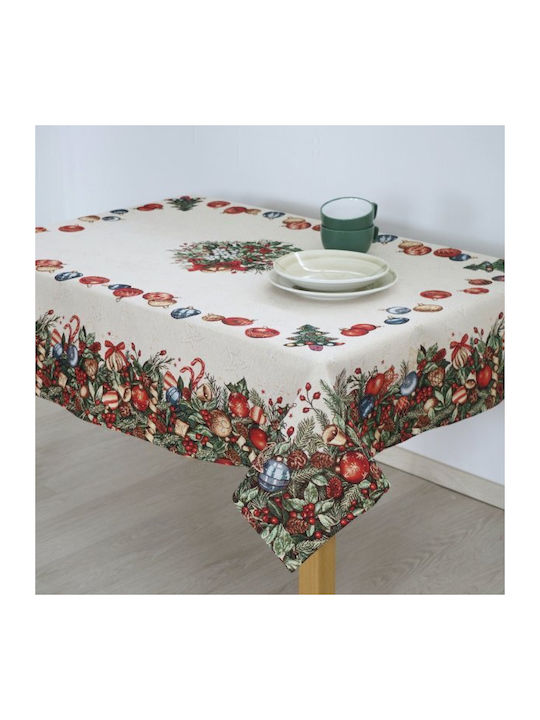 1974 Christmas Tablecloth Fabric Red L140xW140cm 1pcs