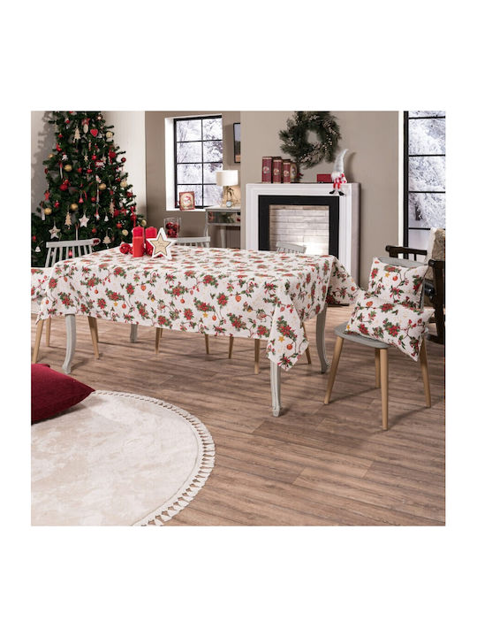 Teoran Essen Ornament de Crăciun Față de masă Material textil Multicolor M135xL135cm 1buc