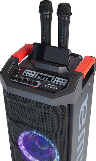 Aiwa Ηχείο Karaoke με Ασύρματο Μικρόφωνο και Εφέ Φωτισμού KBTUS-608 127-01-000074 80W Μαύρο