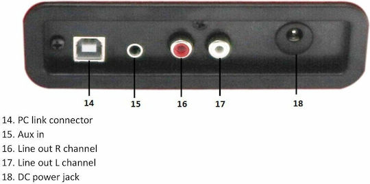 Denver VPL-120 MK2 111201100020 Βαλιτσάκι Πικάπ με Belt Drive, Προενίσχυση και Ενσωματωμένα Ηχεία Κόκκινο
