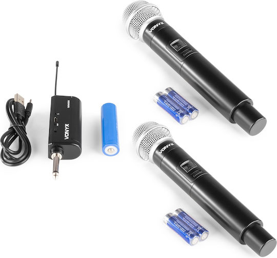 Vonyx WM552 2pcs Σετ Ασύρματο Μικρόφωνο Χειρός για Φωνητικά