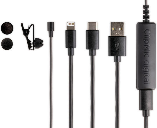 Apogee Clipmic Digital II Кондензатор (Малка диафрагма) Микрофон Πέτου, Clip On за Вокали в Черен Цвят