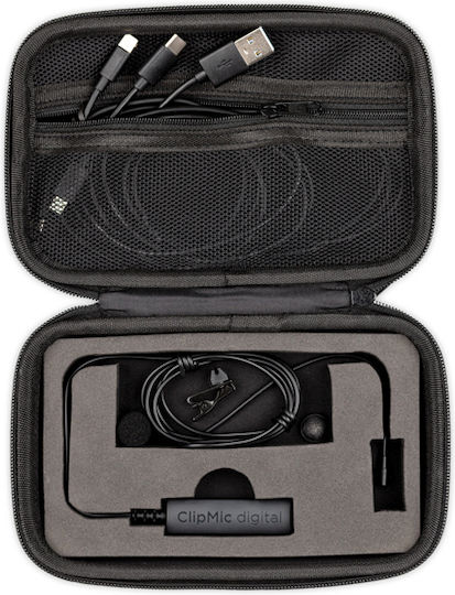 Apogee Clipmic Digital II Кондензатор (Малка диафрагма) Микрофон Πέτου, Clip On за Вокали в Черен Цвят