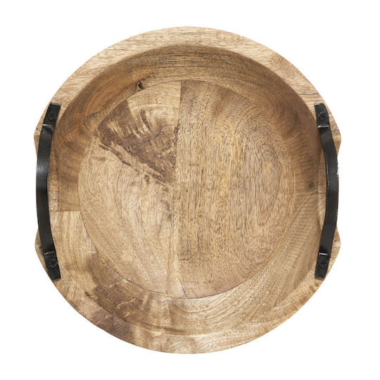 Atmosphera Bol Decorativ Lemn Bej 30x30x10,5cm
