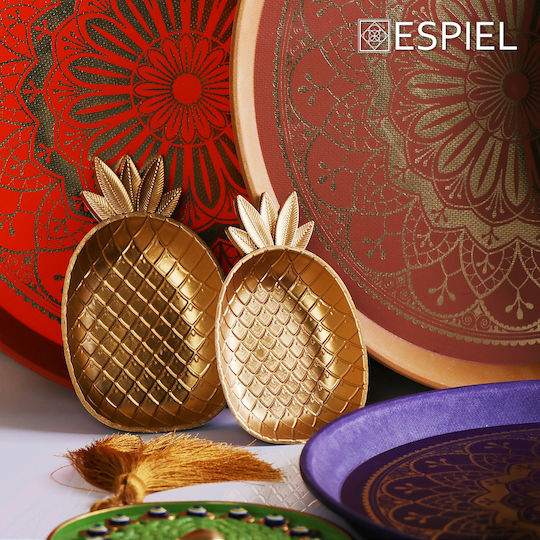 Espiel Ananas Bol Decorativ Polirosină Auriu 38x23.5cm 1buc