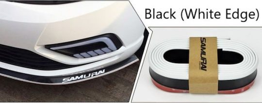 Samurai Adhesive Protective Samurai Lip Spoiler 250cm for Car Bumper in Black Colour