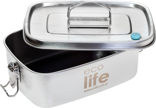Ecolife Δοχείο Φαγητού Inox Ασημί 1lt