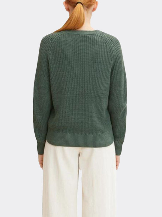 Tom Tailor Women's Long Sleeve Sweater Cotton Green