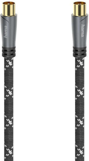 HAMA Cablu Antenă Coaxial de sex masculin - Coaxial de sex feminin Negru 3m (00205071)