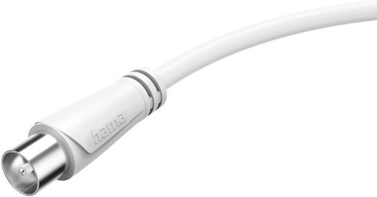 HAMA Καλώδιο Κεραίας Coax male - Coax female Λευκό 1.5m (00205045)