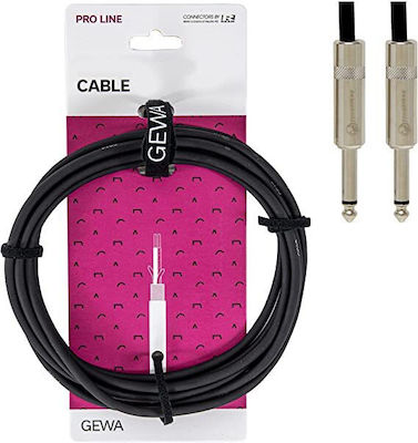 Alpha Audio 190.500 Kabel 6,3mm Stecker - 6,3mm Stecker 3m Schwarz (190.500)