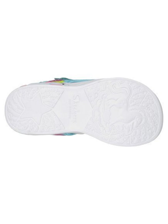 Kids' Sandals Unicorn Dreams with Hoop & Loop Closure and Lights Light Blue