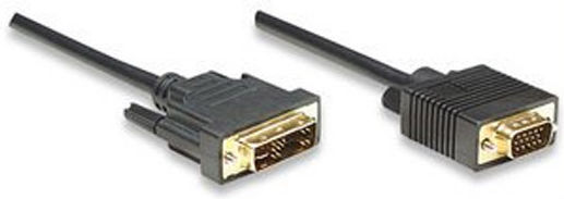 Manhattan Kabel DVI-A-Stecker - VGA-Stecker 1.8m Schwarz (390705)