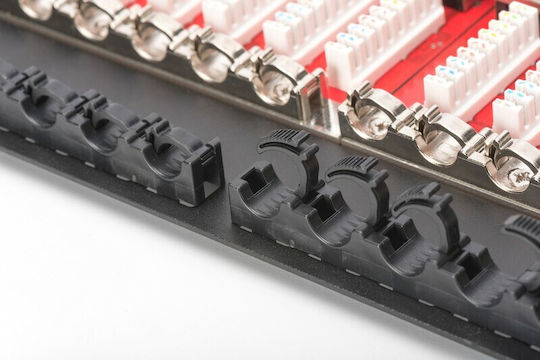 Digitus Shielded Patch Panel for Rack 1U 19" with 24 cat6 Ports Black
