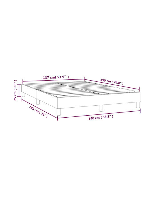 Saltea Dublă Tapitată cu Material Roz pentru Saltea 140x190cm