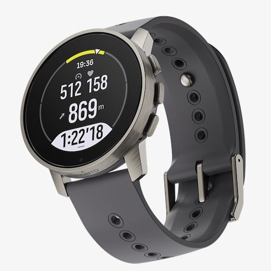 Suunto 9 Peak Pro Titanium 43mm Αδιάβροχο Smartwatch με Παλμογράφο (Titanium Slate)
