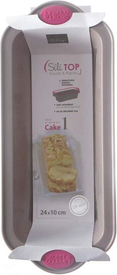 Secret de Gourmet Φόρμα Ζαχαροπλαστικής για Κέικ Ορθογώνια από Σιλικόνη 30.5x13x7εκ. Γκρί