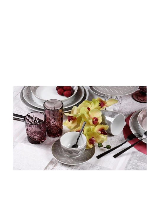 Cryspo Trio Plaza Set Tassen Tee aus Porzellan Gray 250ml 6Stück