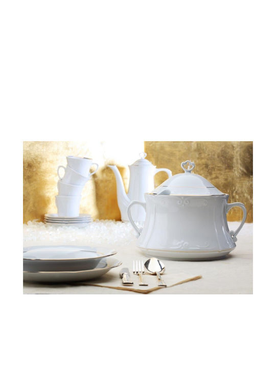 Cryspo Trio Kamelia Porcelain Tea Cup Set 230ml Platin