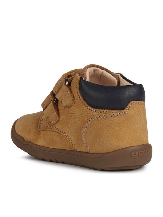 Macchia Anatomical Leather Kids Boots with Velcro Biscuit