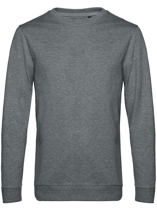 B&C Set In Men's Long Sleeve Promotional Sweatshirt Heather Mid Grey WU01W-623