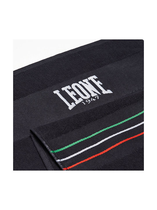 Leone Flag Black Gym Towel 100x40cm