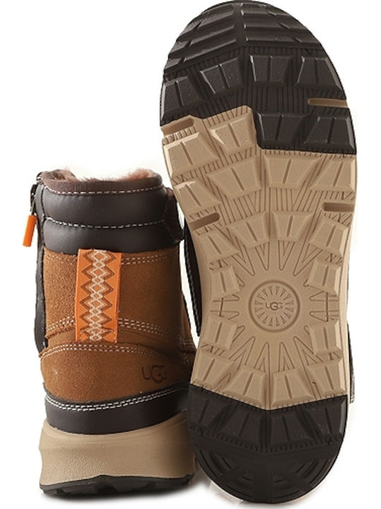 Chestnut Stout Arren Weather Suede Παιδικά Μποτάκια με Κορδόνια Ταμπά