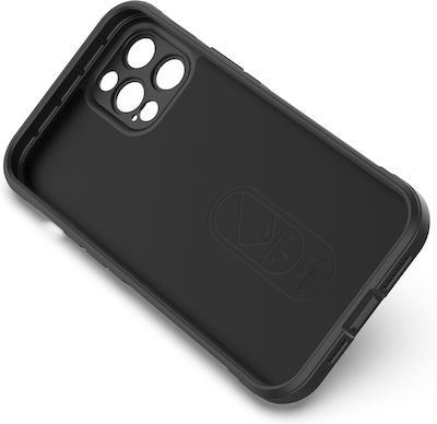 Hurtel Magic Shield Umschlag Rückseite Silikon Schwarz (iPhone 12 Pro Max)