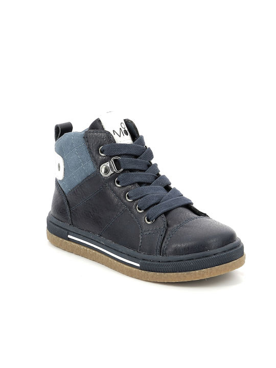 Mod8 Kids Leather Boots with Lace Blue