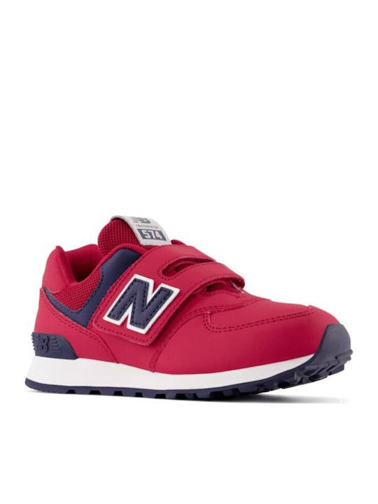 574 Classics Kids Sneakers with Scratch Red