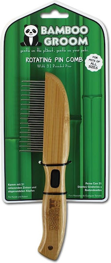 Bamboo Groom Comb for Misc Hair Lengths for Hair Removal with 31 Pins