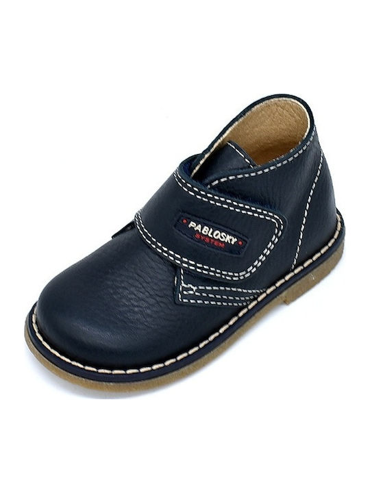 Kids Boots with Velcro Navy Blue