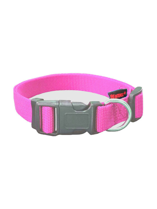 Pet Interest Plain Line Dog Collar Φούξια Small 15mm x 22 - 40cm