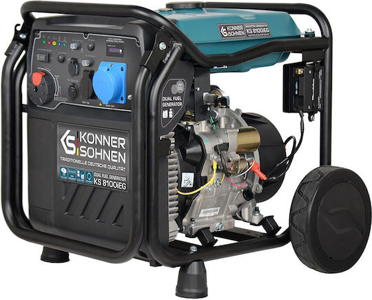 Könner & Söhnen Γεννήτρια Inverter Βενζίνης/Υγραερίου Τετράχρονη με Ηλεκτρική Μίζα, Ρόδες και Μέγιστη Ισχύ 9kVA
