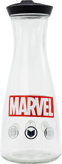 Stor Marvel ST00343 Flasche Wasser Glas mit Schraubverschluss Transparent 900ml
