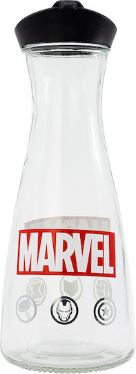 Stor Marvel ST00343 Μπουκάλι Νερού Γυάλινο με Βιδωτό Καπάκι Διάφανο 900ml