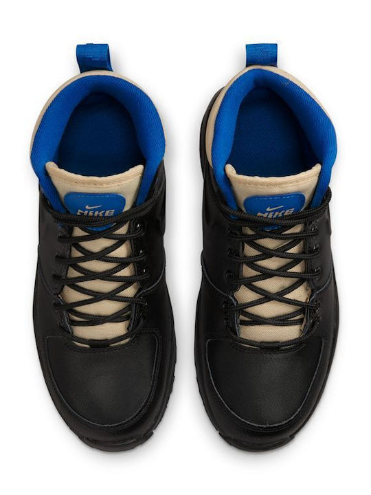 Manoa Leather Kids Boots with Laces Black