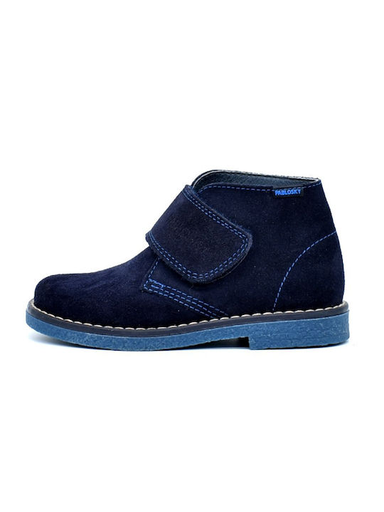 Pablosky Kids Boots with Hoop & Loop Closure Navy Blue