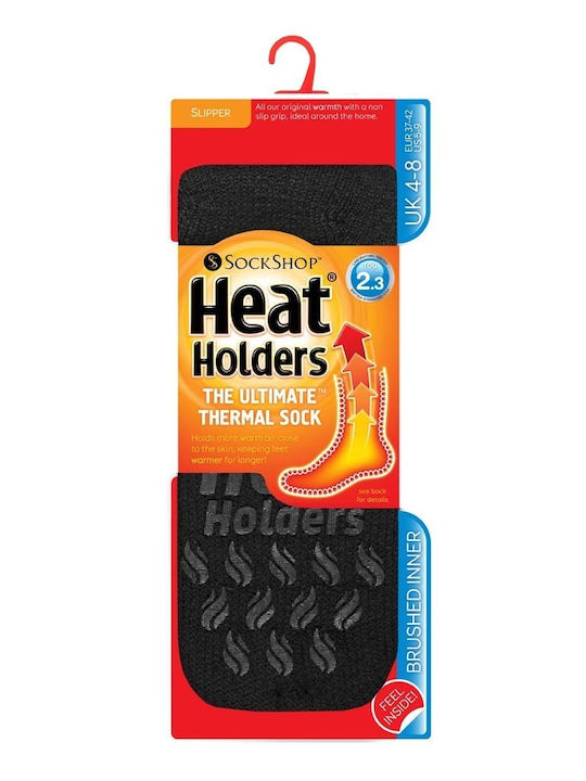 Heat Holders Slipper 80019 Γυναικείες Ισοθερμικές Κάλτσες Μαύρες