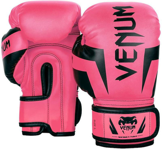 Venum Elite 1392 Παιδικά Γάντια Πυγμαχίας από Συνθετικό Δέρμα για Αγώνα Ροζ