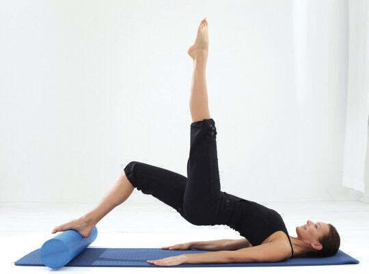 Yogistar Pilates Roll Round Roller 90cm Blue