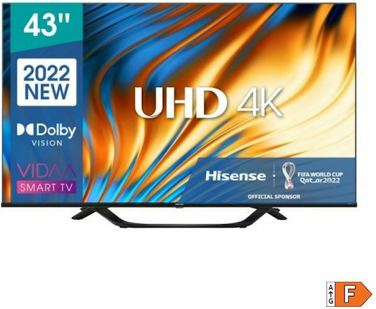 Hisense Smart Τηλεόραση 43" 4K UHD LED A63H HDR (2022) 43A63H