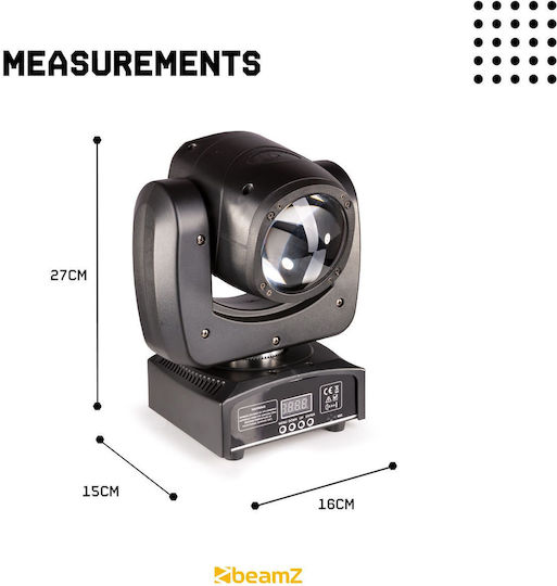 BeamZPro Φωτορυθμικό Beam LED DMX με Ρομποτική Κεφαλή Panther 85 RGBW