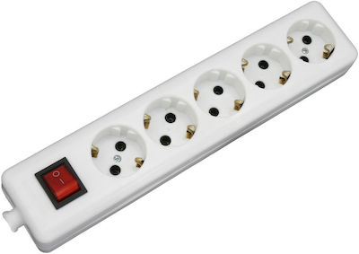 Χαραλαμπίδης 5-Outlet Power Strip without Cable White